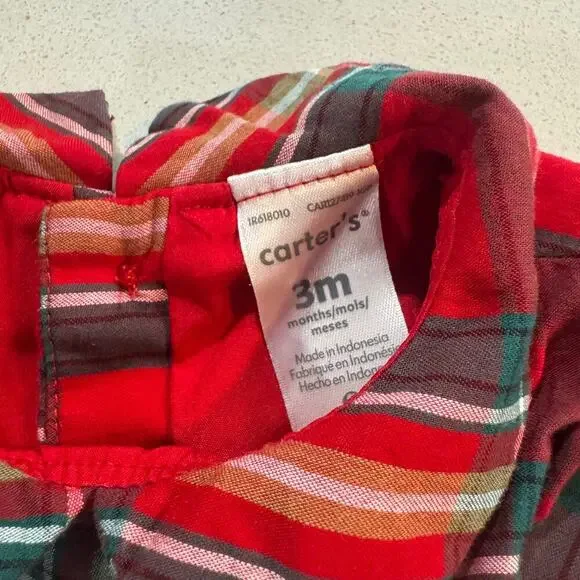 Carter’s 3M Baby Girl Plaid Dress Bundle - Set of 2 - Picture 4 of 8